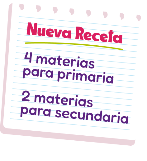 Nueva receta: 4 materias para primaria y 2 materias para secundaria